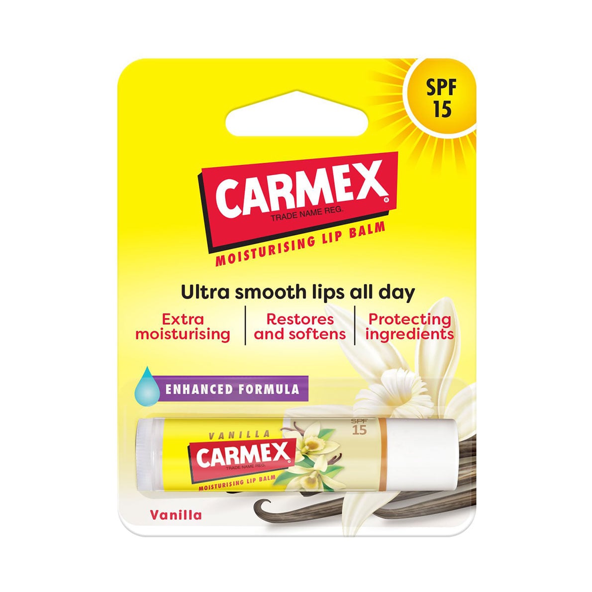 Бальзам-стік для губ Carmex Lip Balm SPF 15 Ваніль, 4.25 г